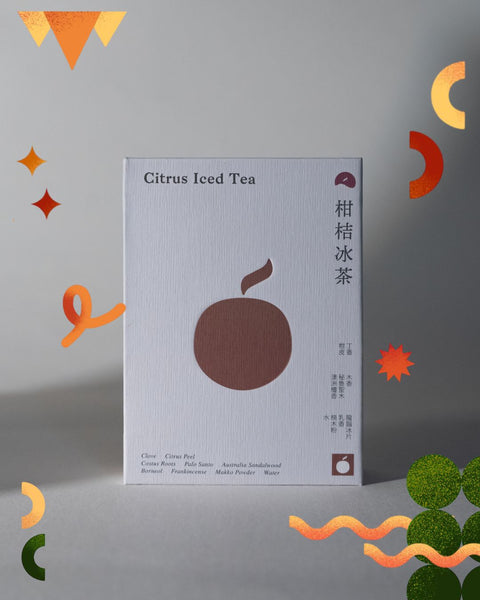 【香港線香】柑桔冰茶 Citrus Ice Tea｜果皮丁香肉桂｜香港製造無添加原植物天然線香